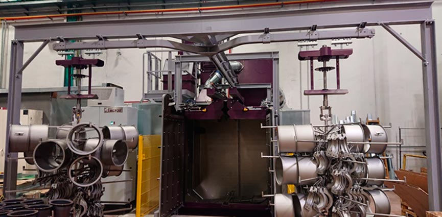 • Granalladora de gancho AGTOS del tipo HT 17-17